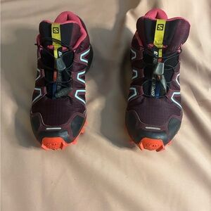 Salomon Women's Trail Shoes - Maroon and Pink